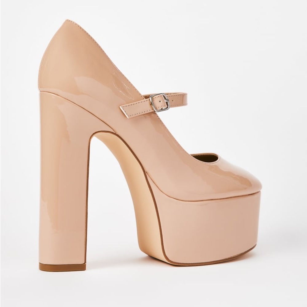 🆕 Mary Jane Platform Pump in Ruby Tan Cream - Picture 3 of 6